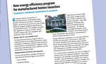 New energy efficiency program  for manufactured homes launches