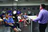 President and CEO, Mike Malandro, addresses a crowd. 