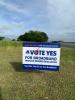 Vote YES yard sign
